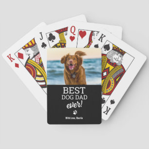 Benutzerdefiniertes Hunde-Foto Bester HUND Papa vo Spielkarten