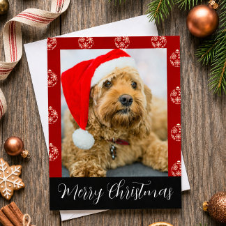 Benutzerdefiniertes Hunde-Foto Frohe Weihnachten R