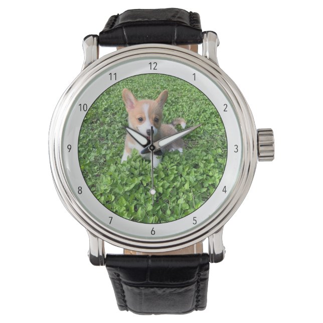 Benutzerdefiniertes Hunde-Foto Hinzufügen eines ei Armbanduhr (Vorderseite)