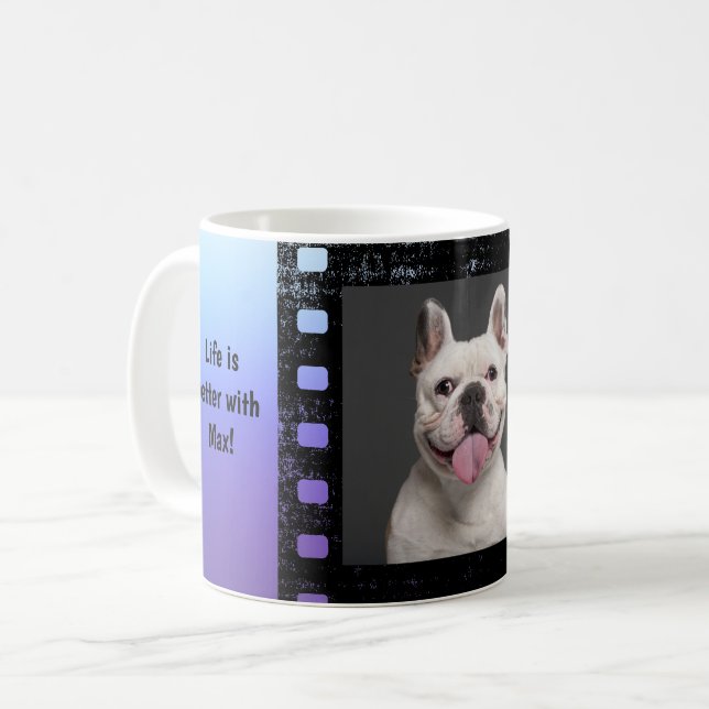 Benutzerdefiniertes Hunde-Foto Kaffeetasse (Vorderseite Links)