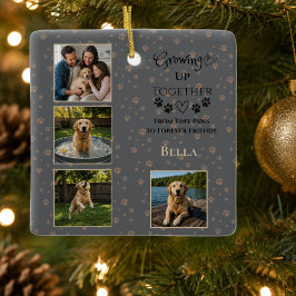 Benutzerdefiniertes Hunde-Foto Keramikornament