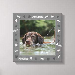 Benutzerdefiniertes Hunde-Foto und Personalisierte Leinwanddruck