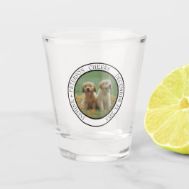 Benutzerdefiniertes Hunde-Hochzeitsgeschenk Hund d Schnapsglas