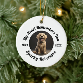 Benutzerdefiniertes Hundegedenken- und Erinnerungs Keramik Ornament