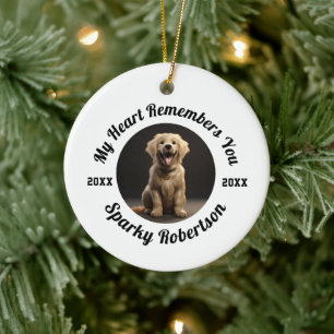 Benutzerdefiniertes Hundegedenken- und Erinnerungs Keramik Ornament