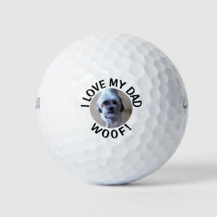 Benutzerdefiniertes Hundeschema Foto I Liebe Mein  Golfball