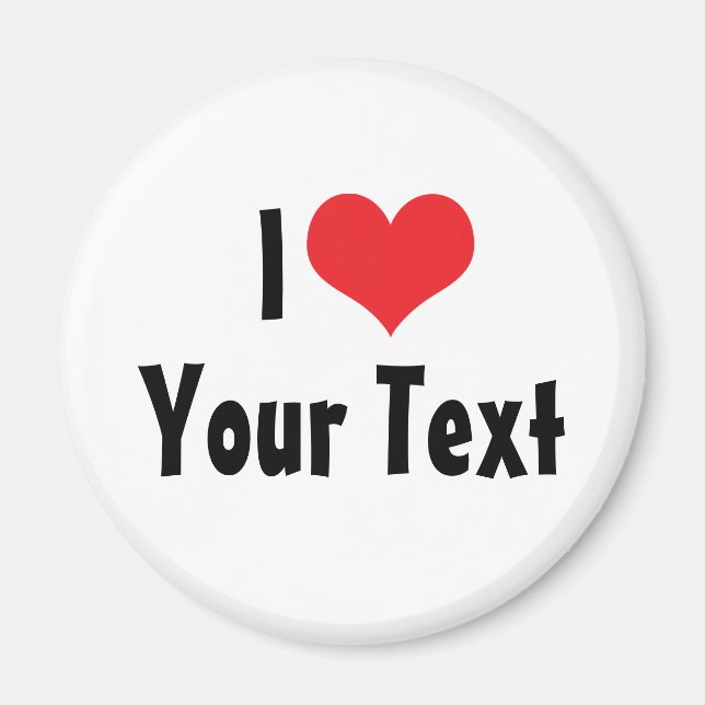 Benutzerdefiniertes I-Liebe-Magnet Magnet (Vorne)