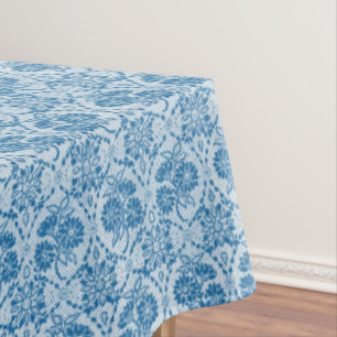 Benutzerdefiniertes Indigo Blue Floral Imitate Spi Tischdecke