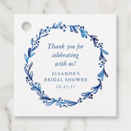 Benutzerdefiniertes Indigoblau Tinte Botanisches B Geschenkanhänger