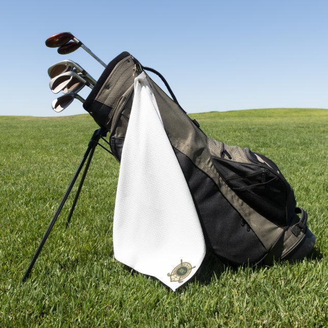 Benutzerdefiniertes initiales Golfwappen Golfhandtuch (Gras)
