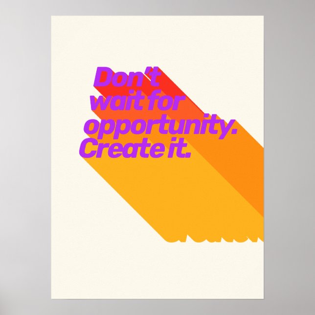 Benutzerdefiniertes inspirierendes Zitat Retro Lil Poster (Vorne)
