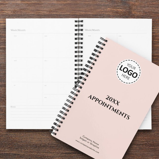 Benutzerdefiniertes Jahr, Logo, Text, Rosa Farbe Planer (Von Creator hochgeladen)