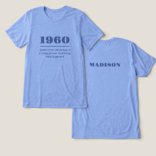 Benutzerdefiniertes Jahr, Text und Name Tri-Blend Shirt