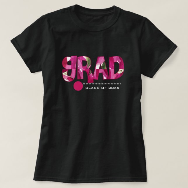 Benutzerdefiniertes Jahr und Abschluss T-Shirt (Design vorne)