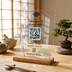 Benutzerdefiniertes japanisches Zen-Garten-Gast-Wi Acrylschild