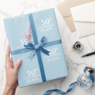 Benutzerdefiniertes Jubiläum modern stilvoll minim Geschenkpapier