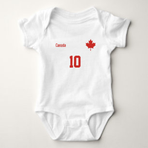 Benutzerdefiniertes Kanada-Outfit mit Namen und Nu Baby Strampler