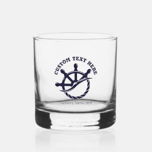Benutzerdefiniertes Kapitän-Boot Nautisches Gesche Whiskyglas