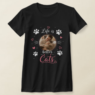 Benutzerdefiniertes Katzenfoto-T-Shirt für Katzenm T-Shirt