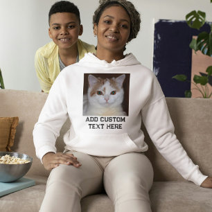 Benutzerdefiniertes Katzenliebhaber Weiß und Schwa Hoodie