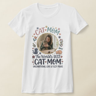 Benutzerdefiniertes Katzenmutter-T-Shirt mit Foto T-Shirt