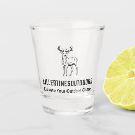 Benutzerdefiniertes Killertinesoutdoors-Logo-Shotg Schnapsglas