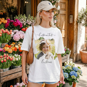 Benutzerdefiniertes Kinderfoto einprägsames Retro  T-Shirt