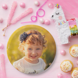 Benutzerdefiniertes Kindergeburtstag-Foto Pappteller