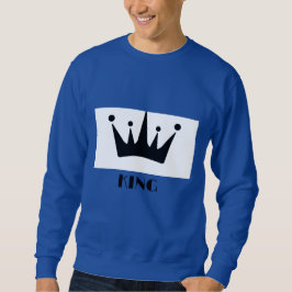 Benutzerdefiniertes King Text Black Crown Image Ro Sweatshirt