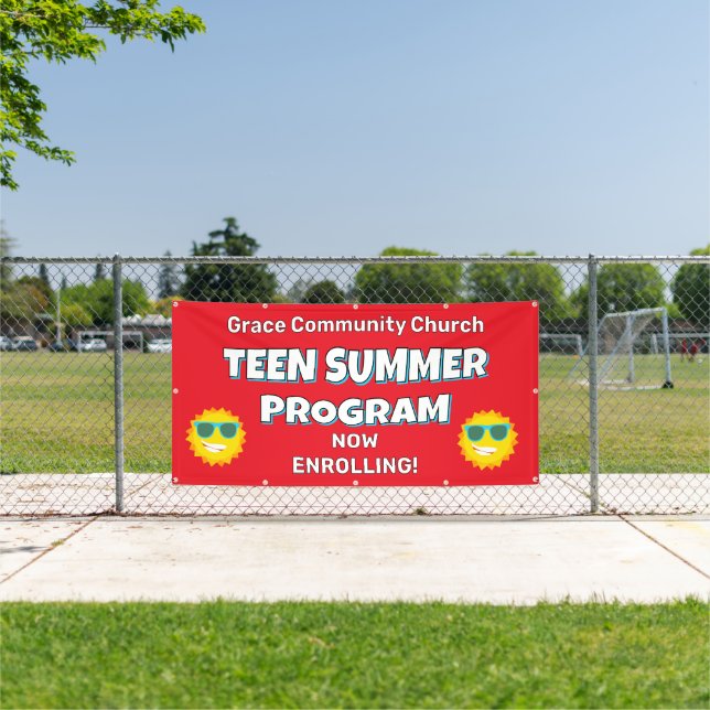Benutzerdefiniertes Kirchensommerprogramm Sonnensc Banner (Insitu)