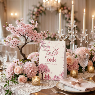 Benutzerdefiniertes Kirschblüten-Hochzeitstisch-Nu Tischaufsteller