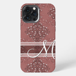 Benutzerdefiniertes Klassisches Monogramm Chic Flo iPhone Hülle