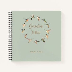 Benutzerdefiniertes Kolibris-Gartenjournal Notizbuch