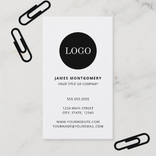 Benutzerdefiniertes Kreis-Logo Minimalistisches Pr Visitenkarte