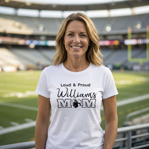 Benutzerdefiniertes Laut Stolz Football-Mutter-Nam T-Shirt