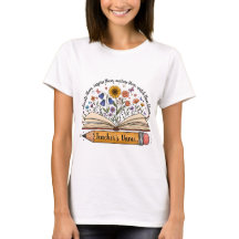 Benutzerdefiniertes Lehrer-Namens-Shirt | Florales