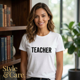 Benutzerdefiniertes LEHRER Text-T-Shirt für Frauen Tri-Blend Shirt