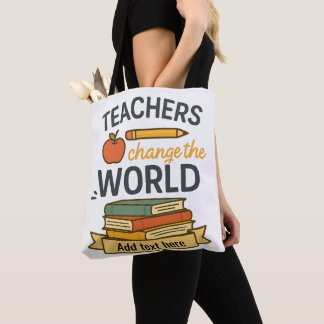Benutzerdefiniertes Lehrerzitat-Design – Bearbeitb Tasche