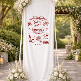 Benutzerdefiniertes Leinen-Hochzeitsbanner, Willko Banner