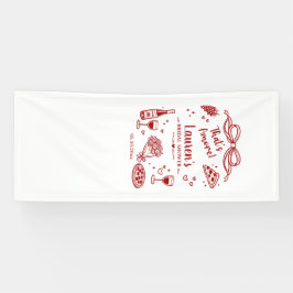 Benutzerdefiniertes Leinen-Hochzeitsbanner, Willko Banner