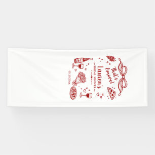 Benutzerdefiniertes Leinen-Hochzeitsbanner, Willko Banner