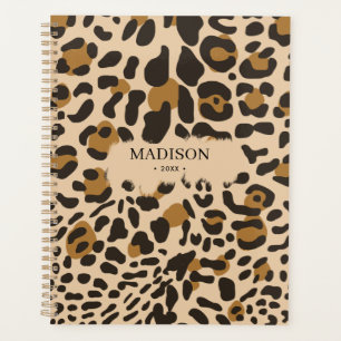 Benutzerdefiniertes Leopard-Mustertagebuch für Tie Planer