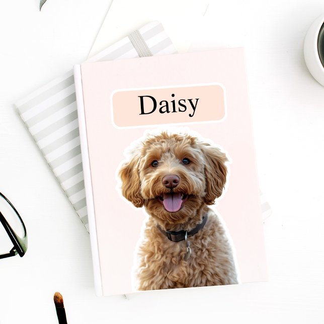 Benutzerdefiniertes Leopard Print Hund-Foto mit Na Aufkleber (Von Creator hochgeladen)