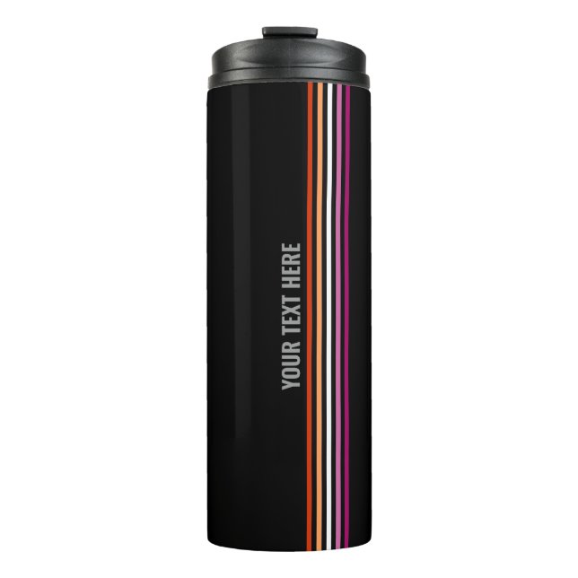 Benutzerdefiniertes lesbisches Flag (5-Streifen),  Thermosbecher (Vorderseite)