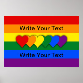 Benutzerdefiniertes LGBT-Flag-Poster Poster