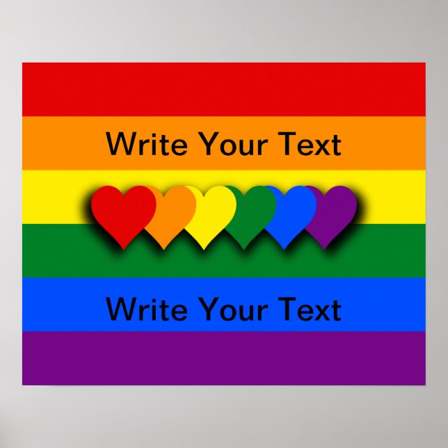 Benutzerdefiniertes LGBT-Flag-Poster Poster (Vorne)