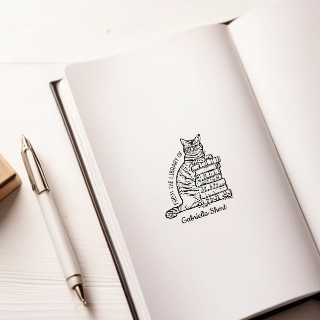 Benutzerdefiniertes Library-Cat-Buchzeichen Gummistempel (Von Creator hochgeladen)