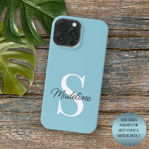 Benutzerdefiniertes Licht-Teal-Seafoam-Ozeanblau g iPhone 16 Pro Max Hülle