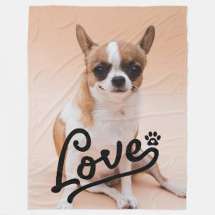 Benutzerdefiniertes Liebe Pad drucken Hund Lover F Fleecedecke