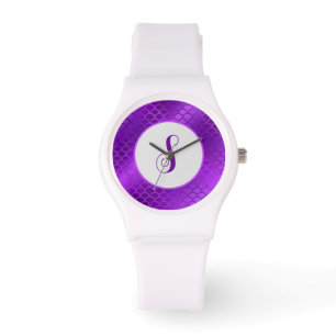 Benutzerdefiniertes lila Mermaid-Schema Armbanduhr